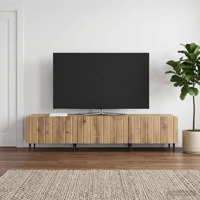 vidaXL TV-kast 147 x 34,5 x 32 cm Artisanaal eiken Bewerkt hout, foto 2
