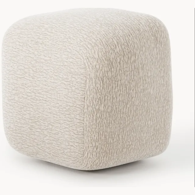 Westwing Collection Hoge poef Wolke beige