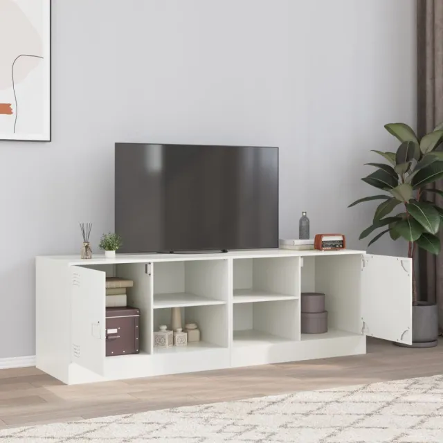 vidaXL Tv-meubelen 2 st 67x39x44 cm staal wit, foto 2