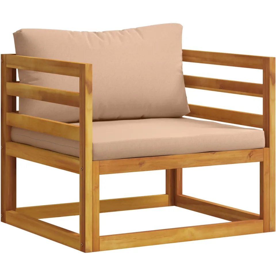 vidaXL 5-delige tuinloungeset modulair Naturel Massief Acaciahout, foto 4