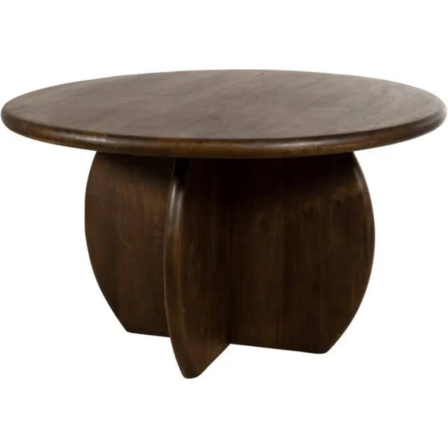 MySons Eettafel Belly rond Ø130 cm Mangohout - Walnoot bruin