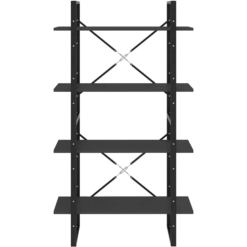 vidaXL Boekenkast met 4 schappen 80x30x140 cm bewerkt hout grijs, foto 4