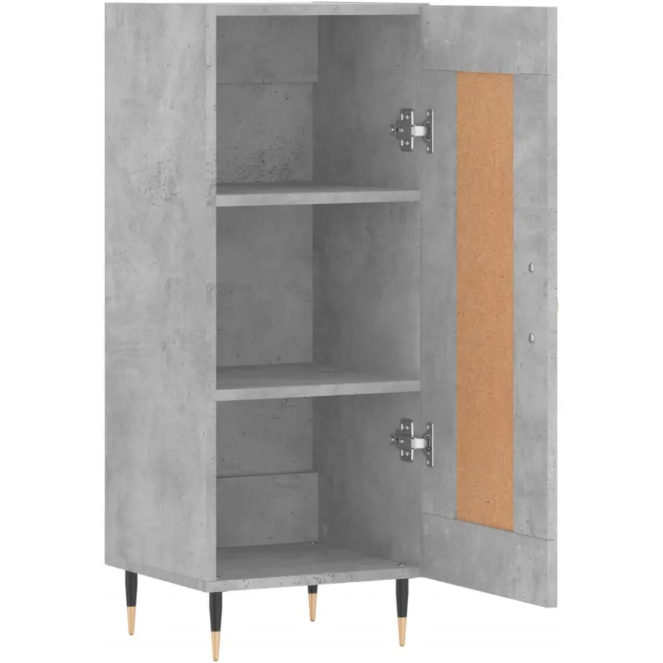 vidaXL Dressoir 34,5x34x90 cm bewerkt hout betongrijs grijs, foto 4