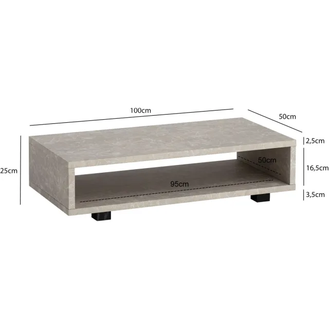 Sky Style Aven Steen Beige Salontafel Rechthoek