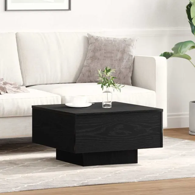 vidaXL Salontafel Zwart Eiken 55 x 55 x 31 cm, foto 2