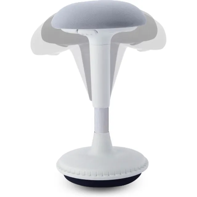 Dynaseat Ergonomische Wiebelkruk – Hoogte 45-65 cm voor Normale Bureau's – Bureaukruk – Kruk – Balanskruk – In hoogte verstelbaar – ∅33cm – Wit Wit Laag