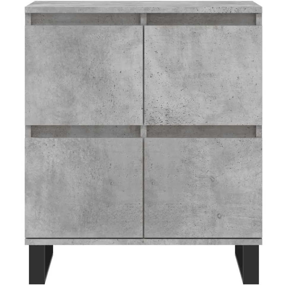 vidaXL Dressoir 60x35x70 cm bewerkt hout betongrijs grijs