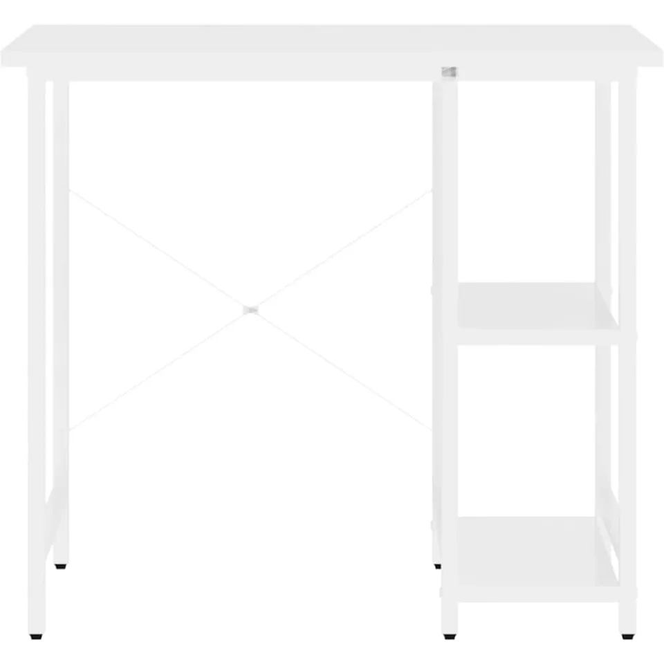 vidaXL Computerbureau 80x40x72 cm MDF en metaal wit