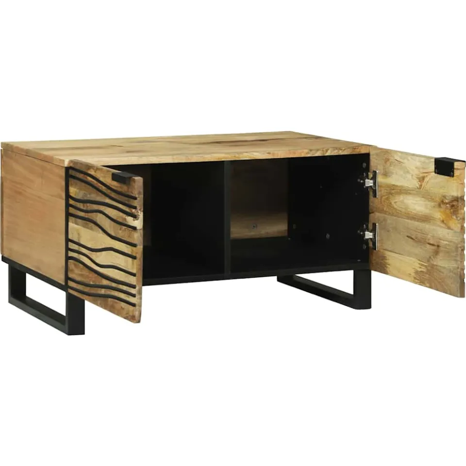 vidaXL Salontafel Naturel 80 x 50 x 40 cm Bewerkt hout, foto 2