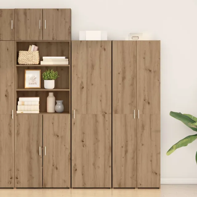 vidaXL Hoge kast Artisan Eiken 50 x 42,5 x 185 cm Bruin