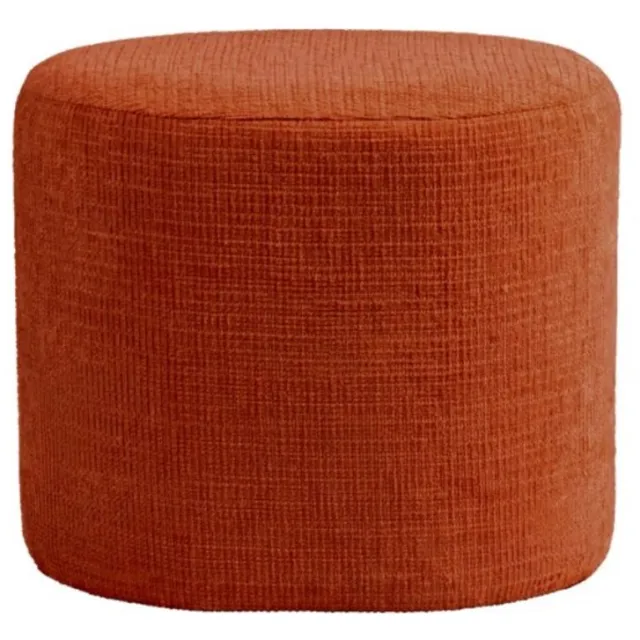 Fameilleur poef 39x29xH34cm gebrand oranje Brume - metalen zitpoef en voetenbank, voor woonkamer, slaapkamer en kinderkamer, woondecoratie voor modern interieur, mooi als cadeau