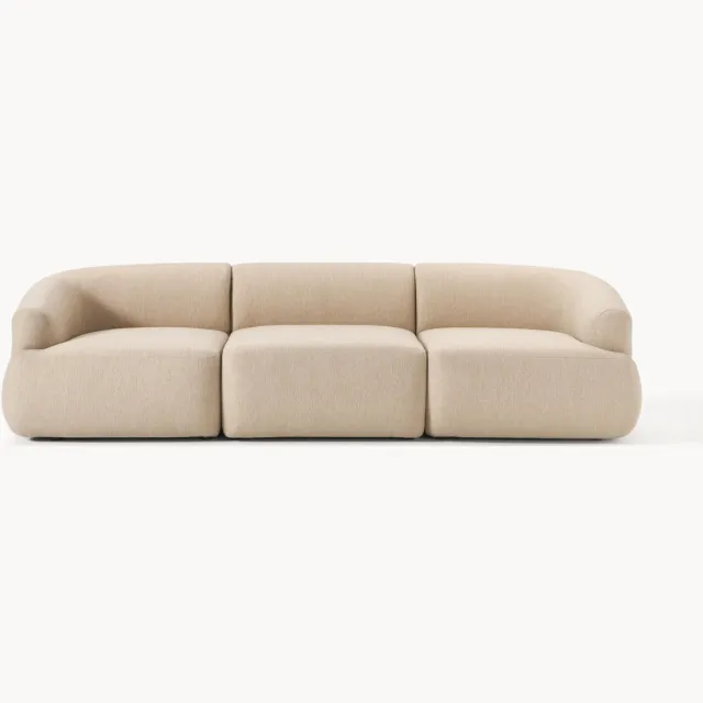 Westwing Collection Modulaire bank Sofia (3-zits) Beige
