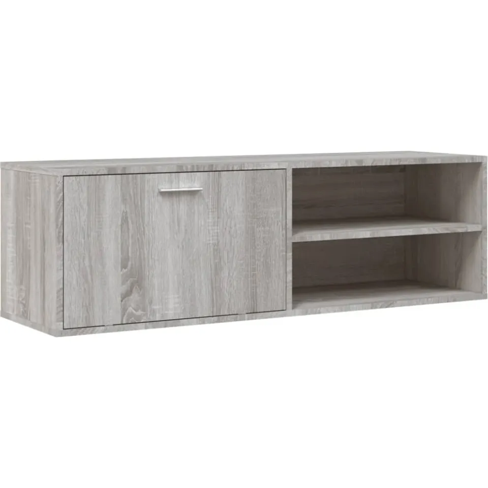 vidaXL Tv-meubel 120x34x37 cm bewerkt hout grijs sonoma eikenkleurig, foto 3