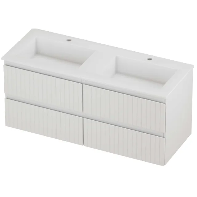 Proline Aristo Badmeubelset Polystone Elegant 4 Laden 120x46x54 cm Glans Wit Glans Wit