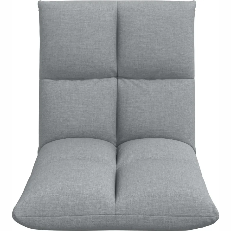 vidaXL Verstelbare vlo stoelen Lichtgrijs Stof, foto 4