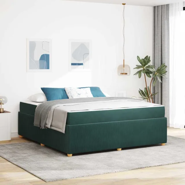 vidaXL Bedframe Donkergroen 180 x 200 cm Stof