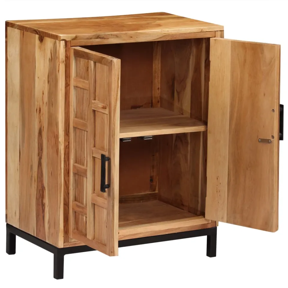 vidaXL Dressoir 60x35x76 cm massief acaciahout bruin, foto 3