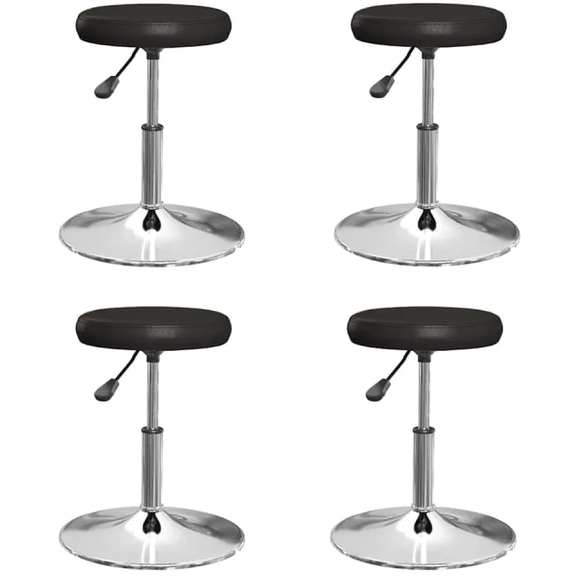 vidaXL Eetkamerstoelen 4 st kunstleer zwart