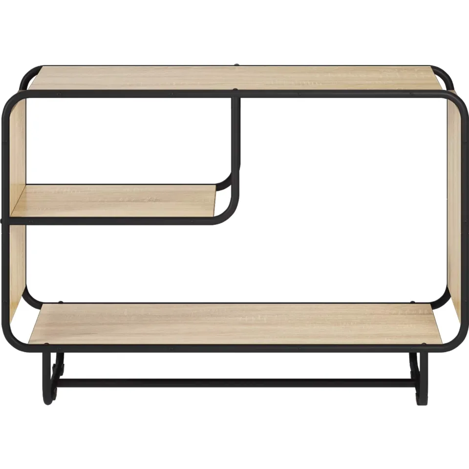 vidaXL Dressoir Sonoma Eiken 93,5 x 37,5 x 64,5 cm Bewerkt hout Bruin