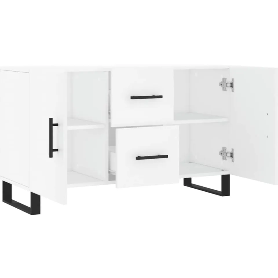 vidaXL Dressoir 100x36x60 cm bewerkt hout wit, foto 3