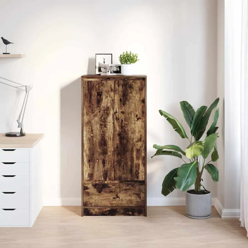 vidaXL Kast met lade 55,5x34x119,5 cm spaanplaat gerookt eikenkleurig, foto 3