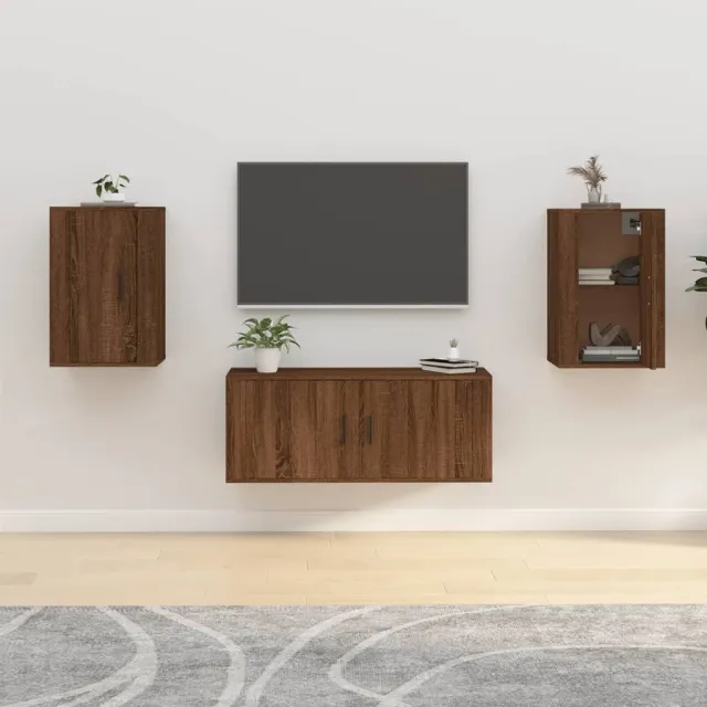 vidaXL Tv-wandmeubels 2 st 40x34,5x60 cm bruin eikenkleur, foto 2