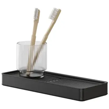 Tiger Planchet Carv - Poedergecoat - Metaal - Schroeven - Zwart - 28x10,5cm