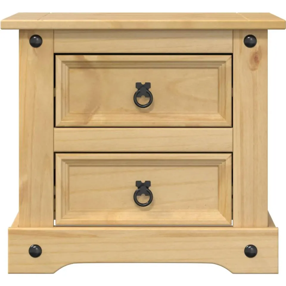 vidaXL Nachtkastje Corona 53x39x47 cm massief grenenhout bruin, foto 4