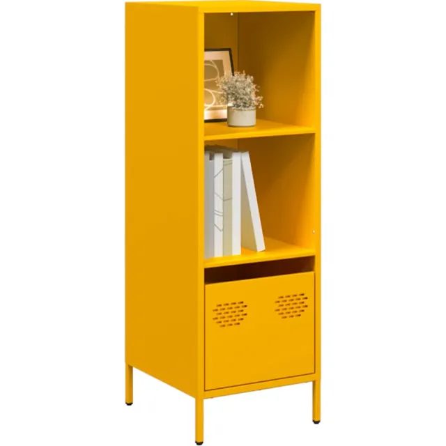 vidaXL Hoge kast 35x39x103,5 cm staal mosterdgeel