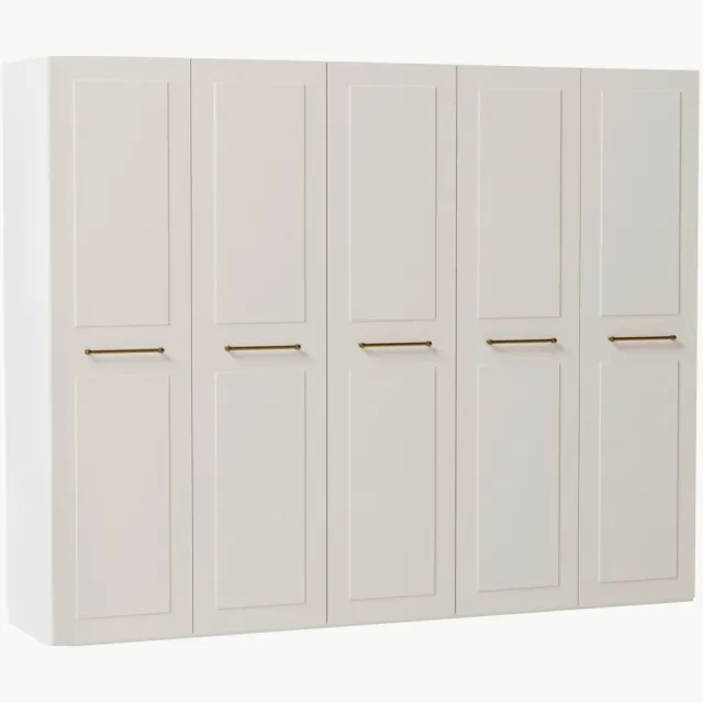 Westwing Collection Modulaire draaideurkast Charlotte, 250 cm breed, in verschillende formaten Beige