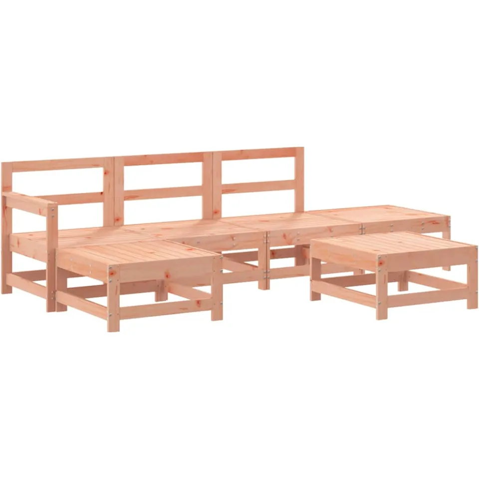 vidaXL 6-delige Loungeset massief douglashout bruin, foto 3