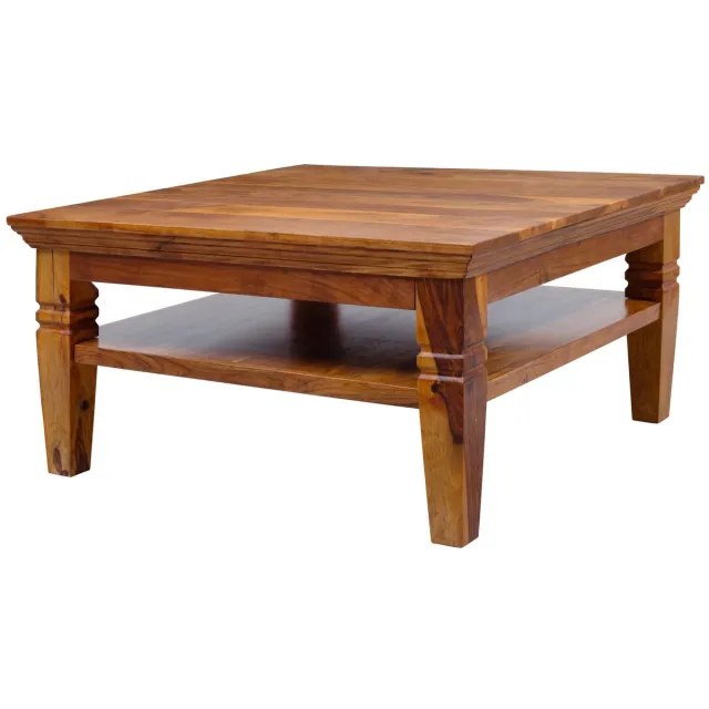 MASSIVMOEBEL24 .DE OXFORD #0316 salontafel lichtbruin gelakt massief hout acacia 85 cm (BxTxH)