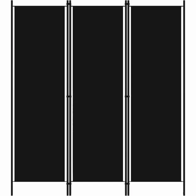 vidaXL Kamerscherm met 3 panelen 150x180 cm zwart, foto 2