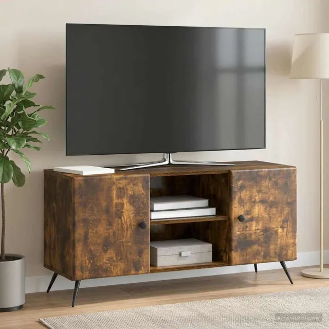 vidaXL TV-kast 102 x 34,5 x 50 cm Gerookt eiken Bewerkt hout, foto 2
