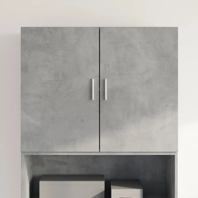 vidaXL Wandkast 80x42,5x64 cm bewerkt hout betongrijs grijs, foto 4