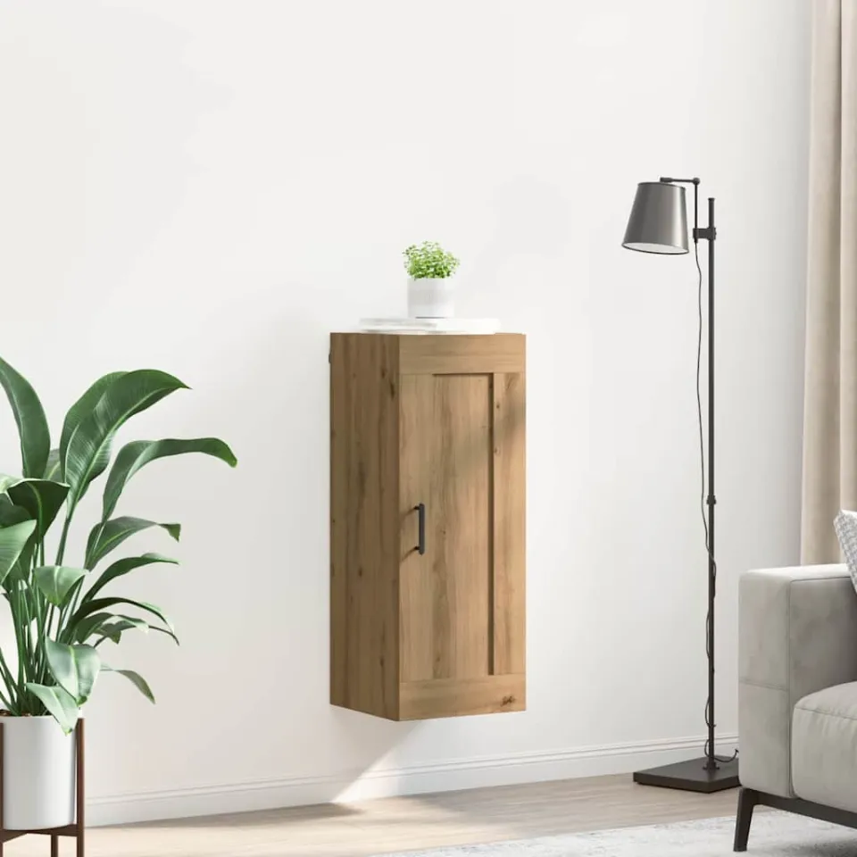 vidaXL Wandkast Artisan Eiken 34,5 x 34 x 90 cm Bewerkt hout, foto 3
