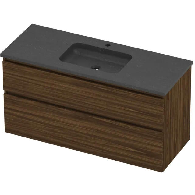 Proline Rollo Badmeubelset Hardsteen Elegant 1 Gat 120x46x62 cm Blue Stone Cabana Oak Eiken