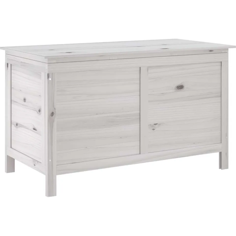 vidaXL Tuinbox 99x49,5x58,5 cm massief vurenhout wit, foto 3