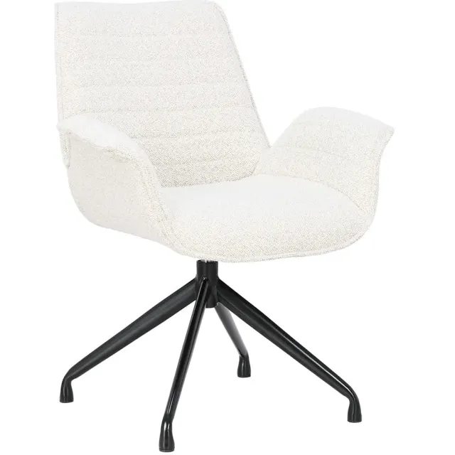 armstoel Elodie bouclé wit