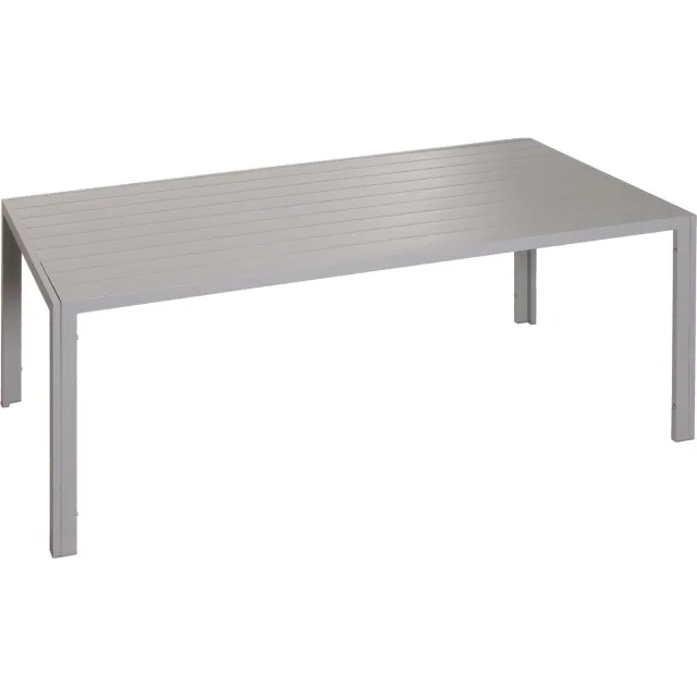 MCW Aluminium eettafel MCW-N40, bistrotafel, tuintafel, balkontafel, weerbestendig 180x80 cm ~ lichtgrijs
