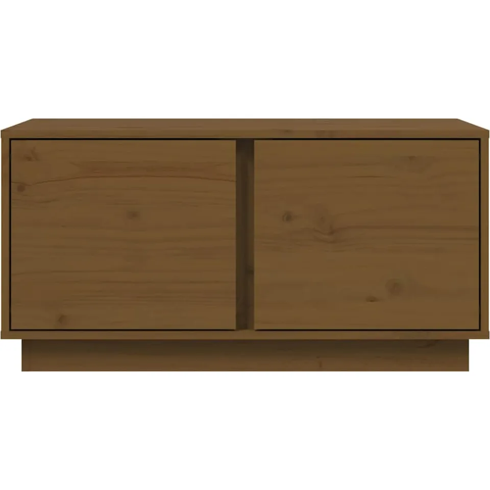 vidaXL Salontafel 80x50x40 cm massief grenenhout honingbruin bruin, foto 3