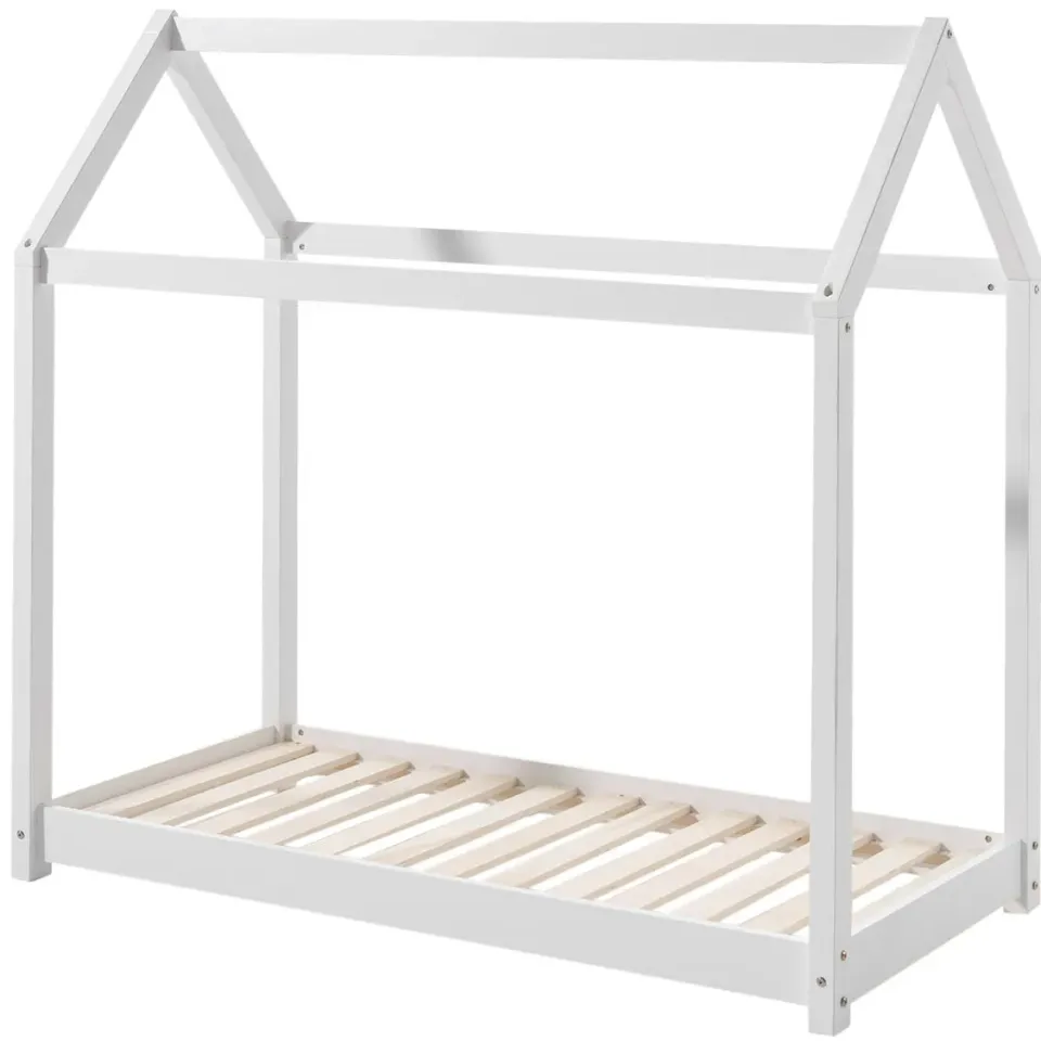 Kleuterbed Dreamhouse-W wit Bruin