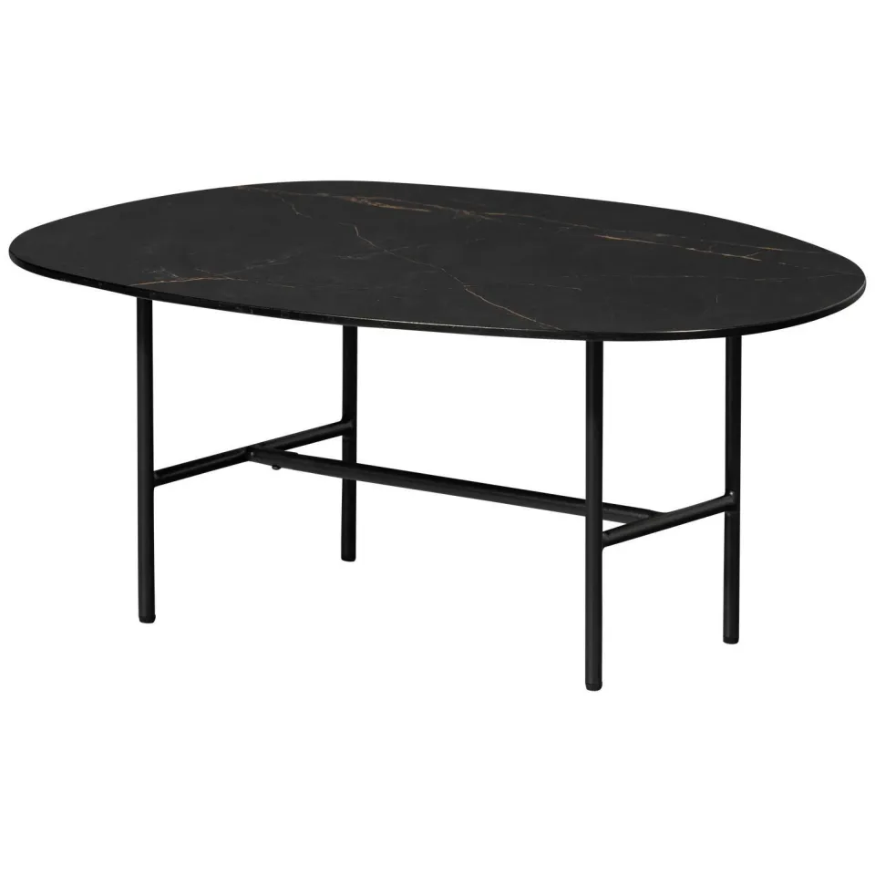 WOOOD Vajen Salontafel - Marmeren Look - Zwart - 34x80x60 black