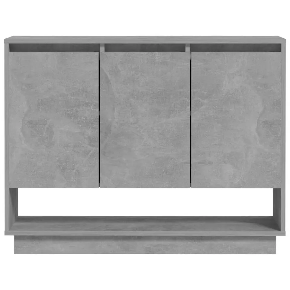 vidaXL Dressoir 97x31x75 cm bewerkt hout betongrijs grijs, foto 4