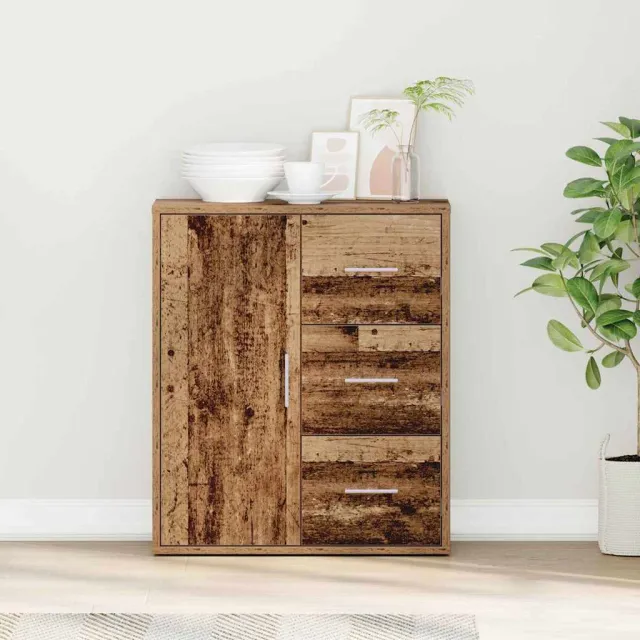vidaXL Dressoir Oudhout 60 x 31 x 70 cm Bewerkt hout bruin