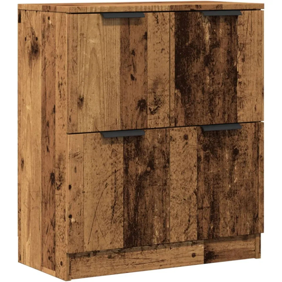 vidaXL Dressoir 60x30x70 cm bewerkt hout oud houtkleurig bruin, foto 3