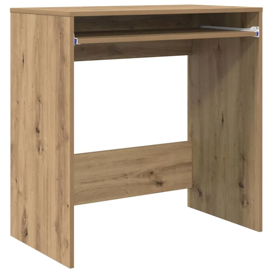 vidaXL Bureau Artisan Eiken 77,5 x 43 x 79 cm Bewerkt hout, foto 3