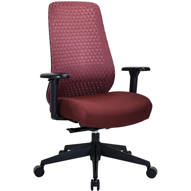 hjh office Bureaustoel / Draaistoel Verviq, rugleuning van 3D-gaas / zitting van bordeauxrode stof, hjh OFFICE