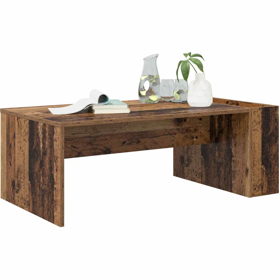 vidaXL Salontafel Oudhout 95 x 50 x 34 cm Bewerkt hout Bruin