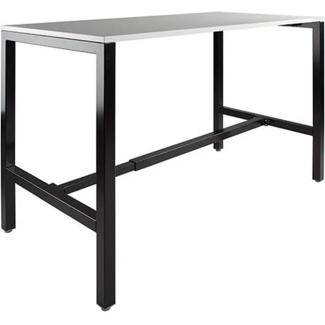 ABC Kantoormeubelen Bartafel Althena breed 140CM diep 80CM bladkleur Ahorn framekleur Zwart (RAL9005) Zwart (RAL9005)/Ahorn